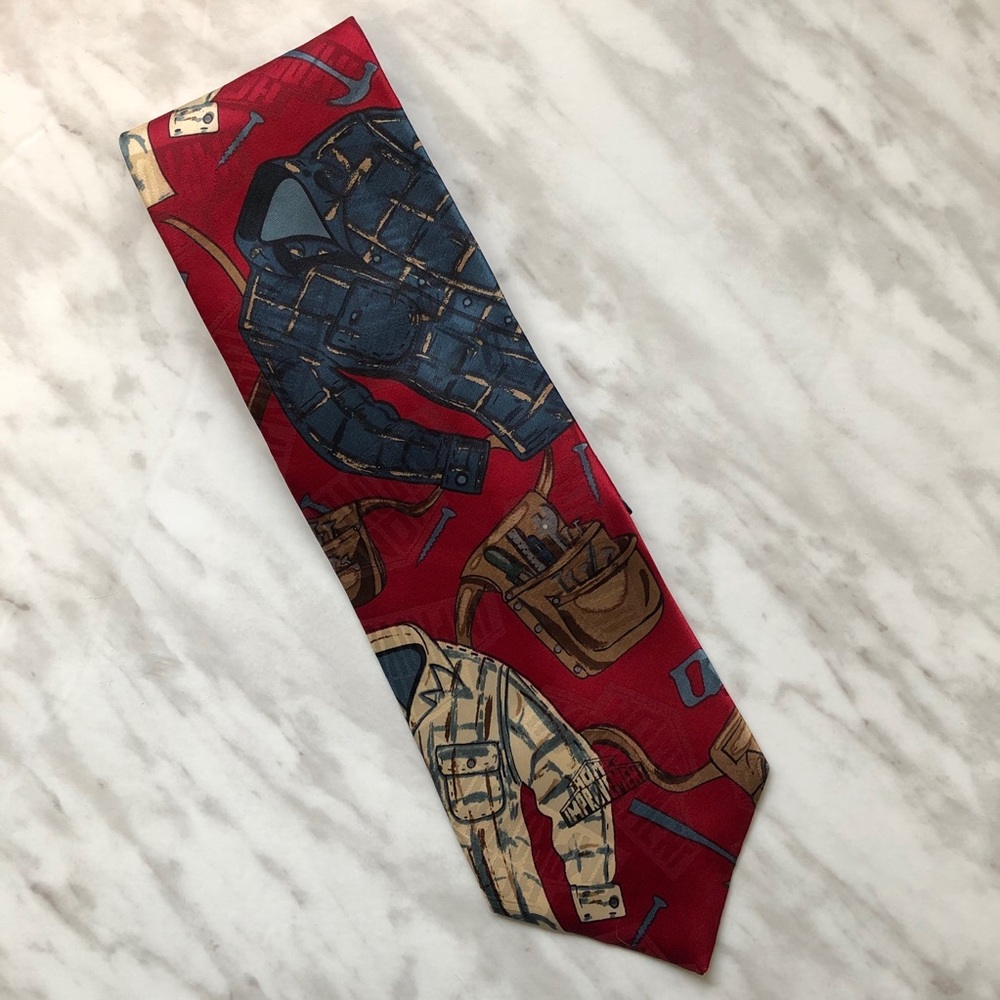 Vintage Home Improvement print fun novelty tie